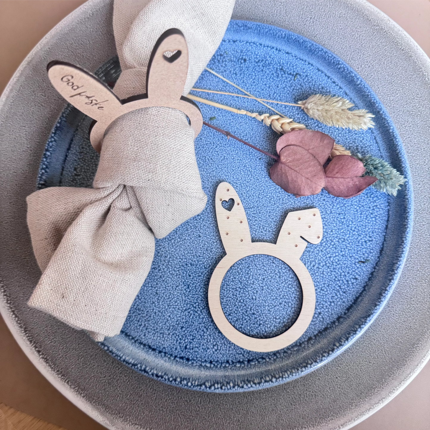 Påskeservietringe med kaninører