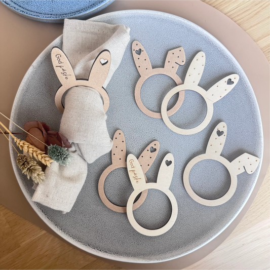 Påskeservietringe med kaninører